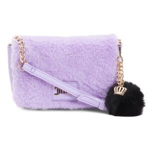 NWT Juicy Couture Purple Flap Gothic Crossbody with Keychain